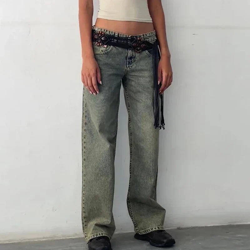 Miley Džínové Kalhoty s Nízkým Pasem