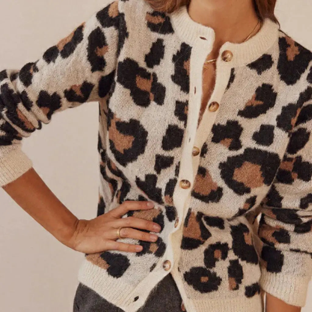 Chloé Kardigan s leopardím potiskem