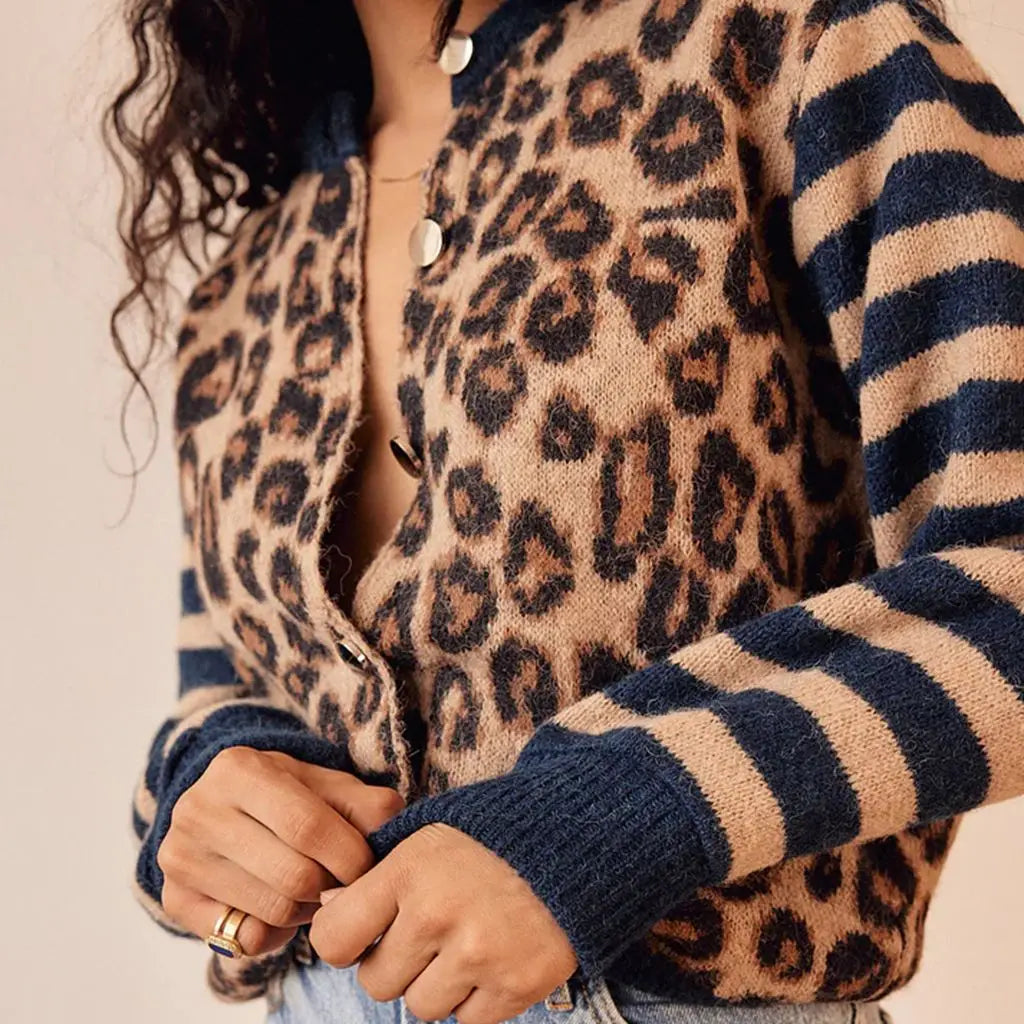 Chloé Kardigan s leopardím potiskem