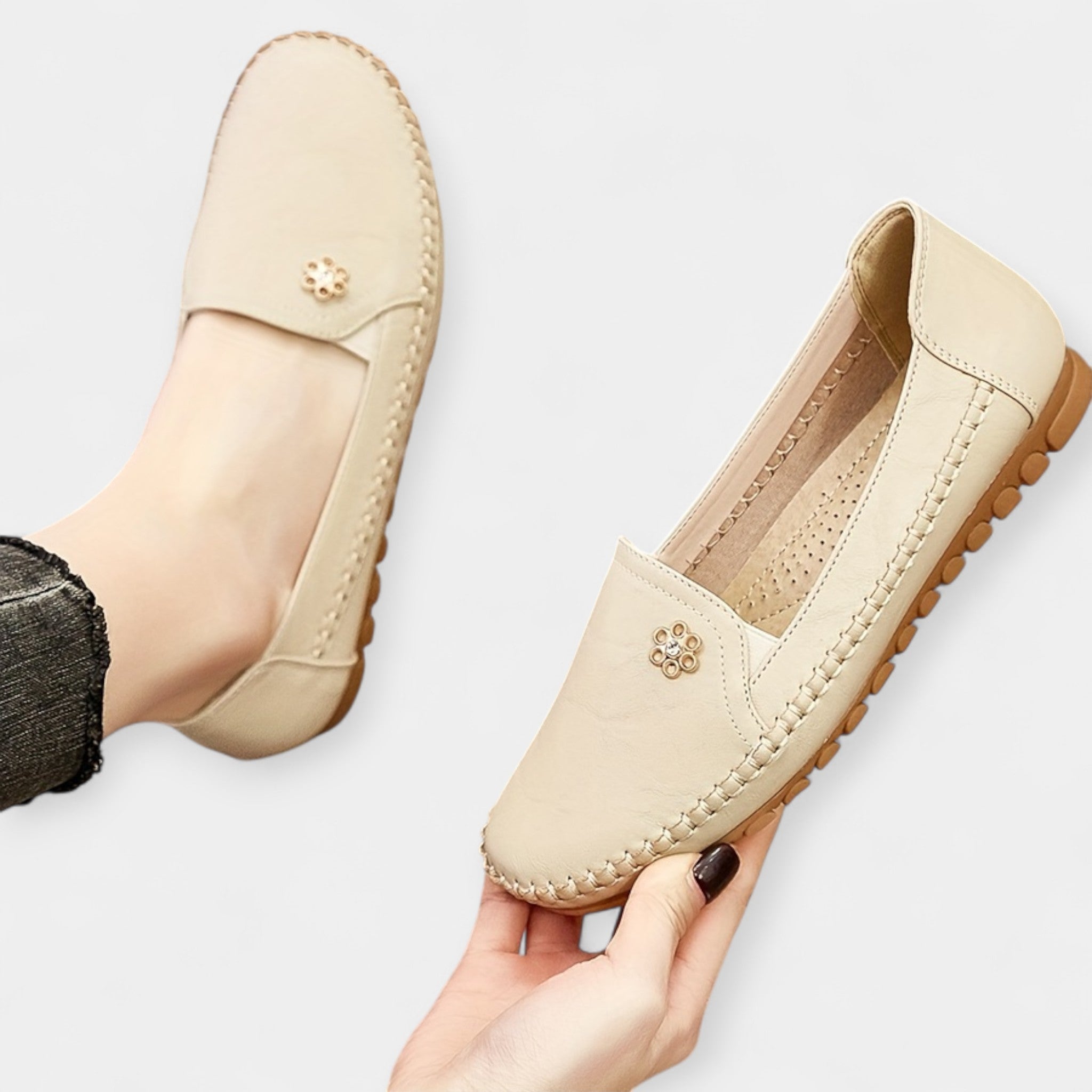 Karolína Sofistikované Lněné Slip-On Tenisky Každodenní